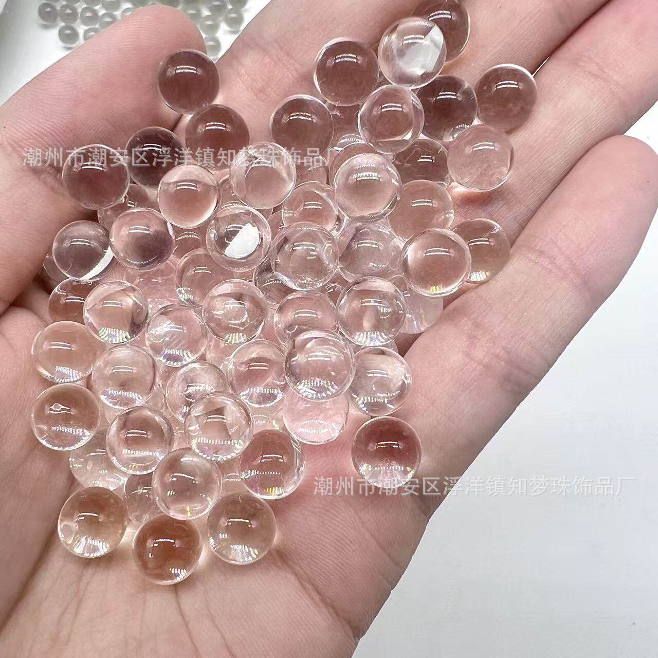 2.5mm-25mm亚克力透明无孔圆珠实心珠塑料泡珠儿童玩具配件珠子