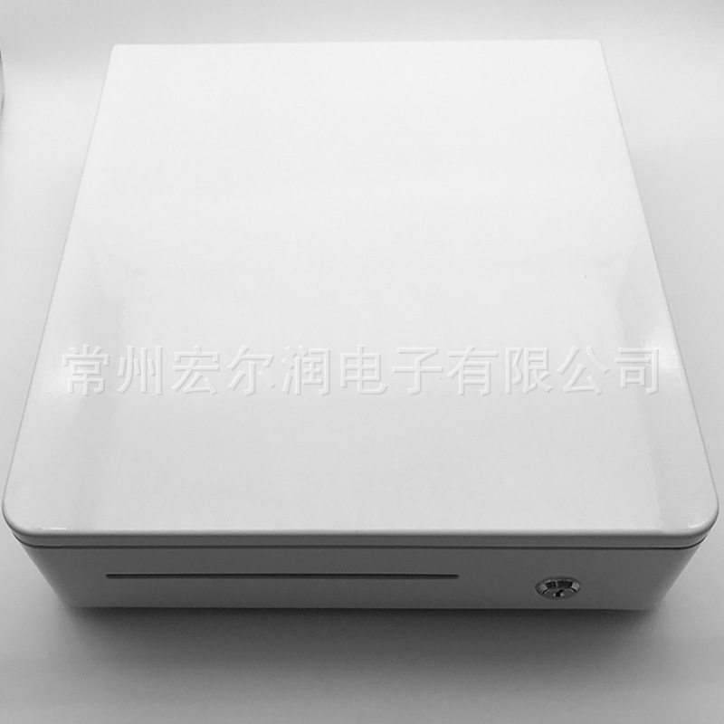 钱箱3304B4C高光白色圆角时尚钱箱