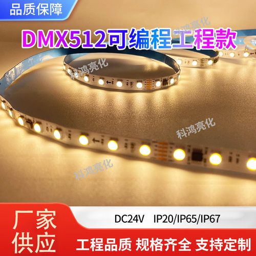 led灯带24V软灯带DMX512数字可编程5050RGB灯条智能控制可调光