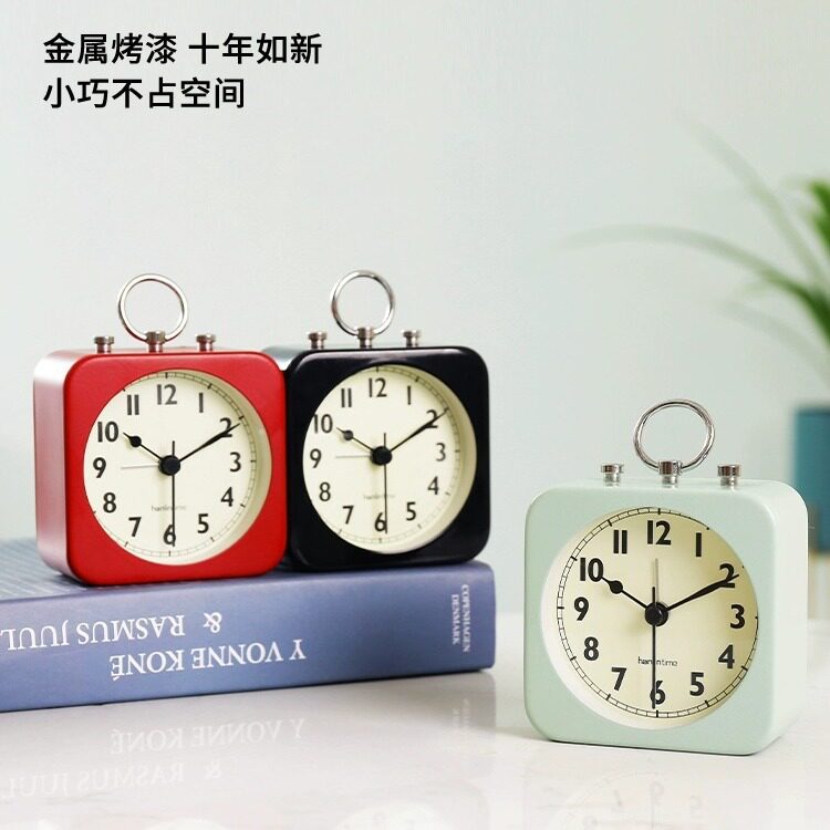 可挂墙闹钟客厅小学生用座钟专用起床神器桌面复古摆放台式时钟表