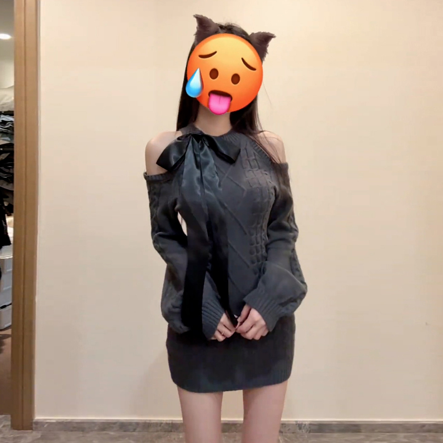 巨好看的针织毛衣连衣裙