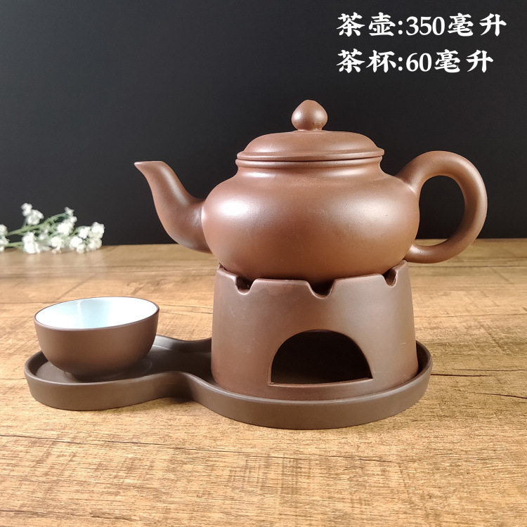 紫砂壶厂家直供功夫汤壶四件套酒店餐厅煲汤炖汤蒸汤壶配温汤炉