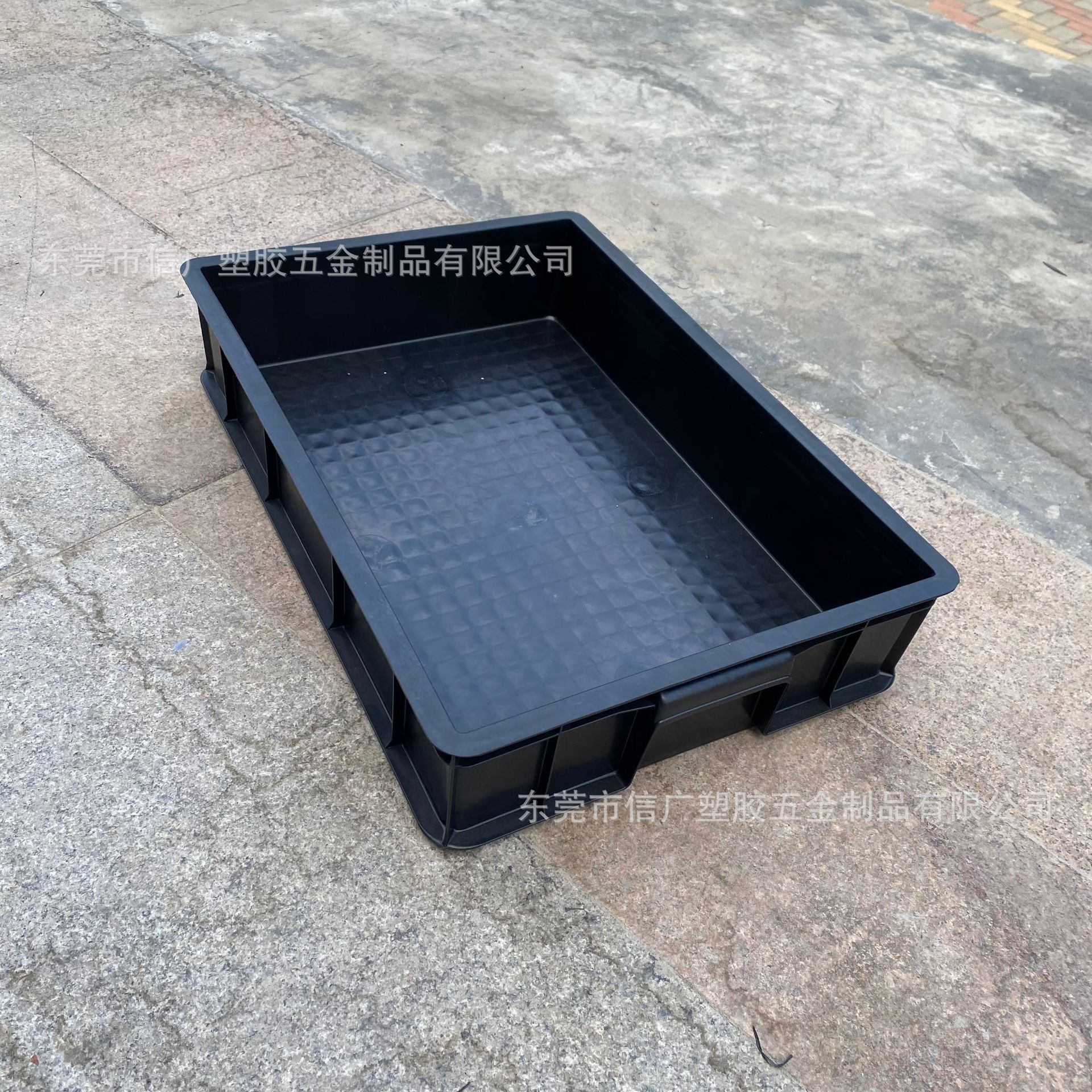 塑料筐周转箱长方形物流加盖塑胶框大号工业黑色中转塑料周转筐