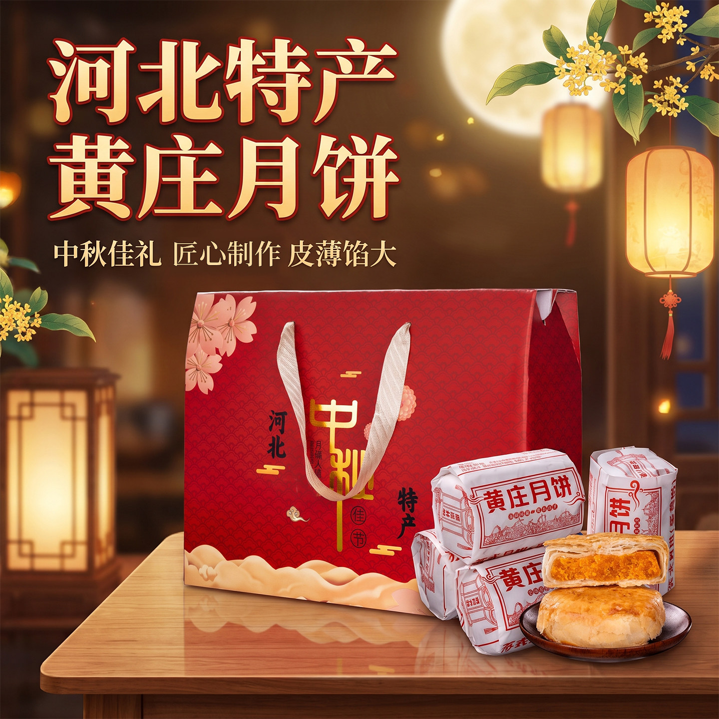 正宗黄庄酥皮月饼礼盒装中秋送礼