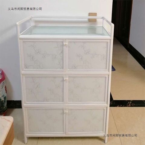 铝合金厨房置物柜收纳柜餐边柜储物柜多功能小橱柜经济型家用碗柜
