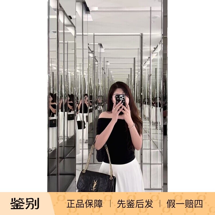 壹所奢品/圣罗兰/niki 金标金链 中号 QX/单肩斜挎包 奢侈品女包