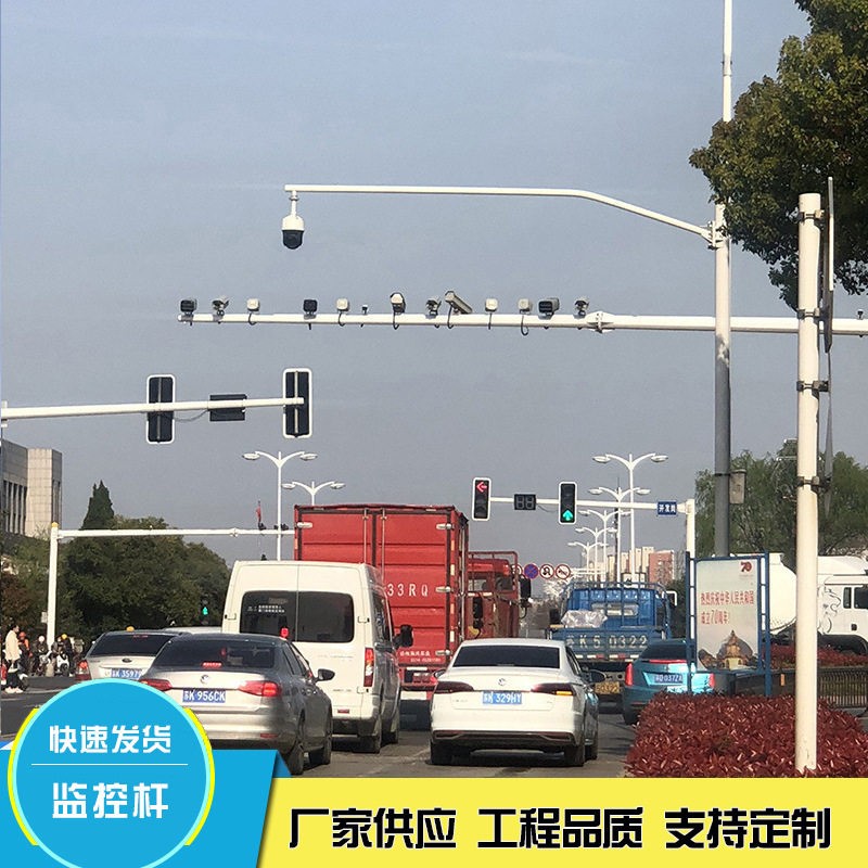 监控杆立杆式公园监控立杆多规格小区监控杆厂家定制