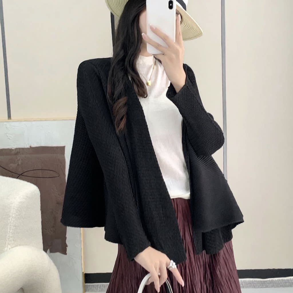 三宅厚款小香风短外套女春秋季女