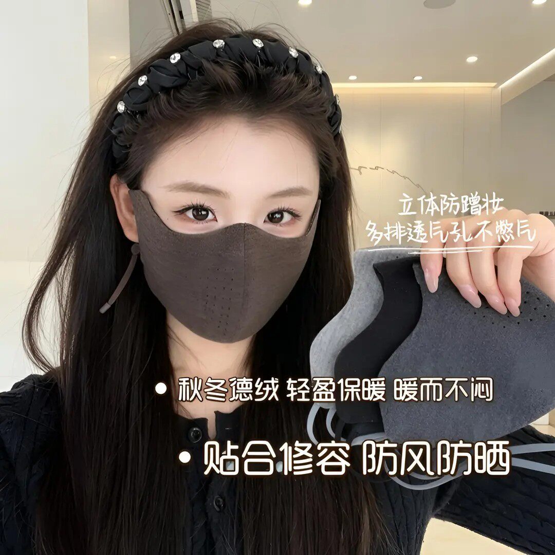 2026秋冬上新/薄绒口罩针织磨毛保暖防风立体支撑透气户外骑行ZF