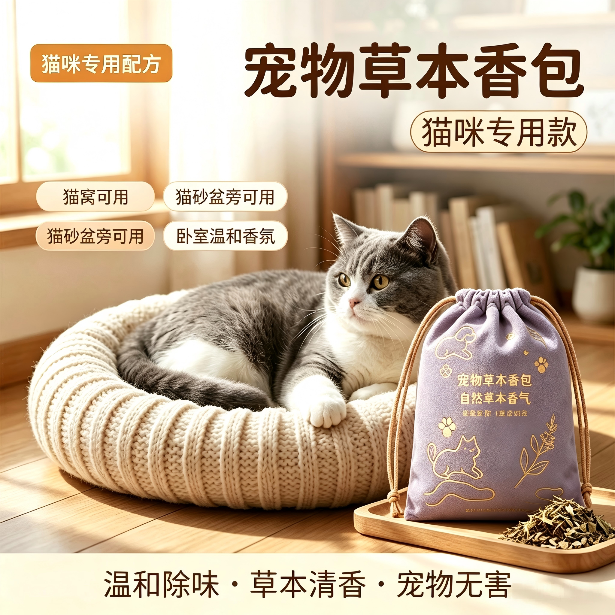 洁小崽猫咪草本除臭除菌香包