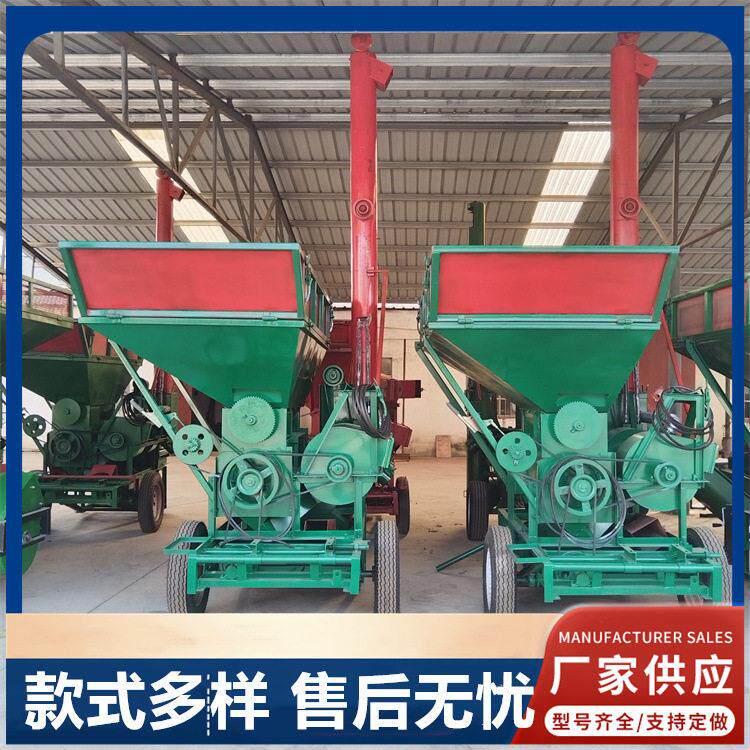 柴油牵引式大型玉米脱粒机湿玉米趴粮苞米打粒机移动式农用脱粒机