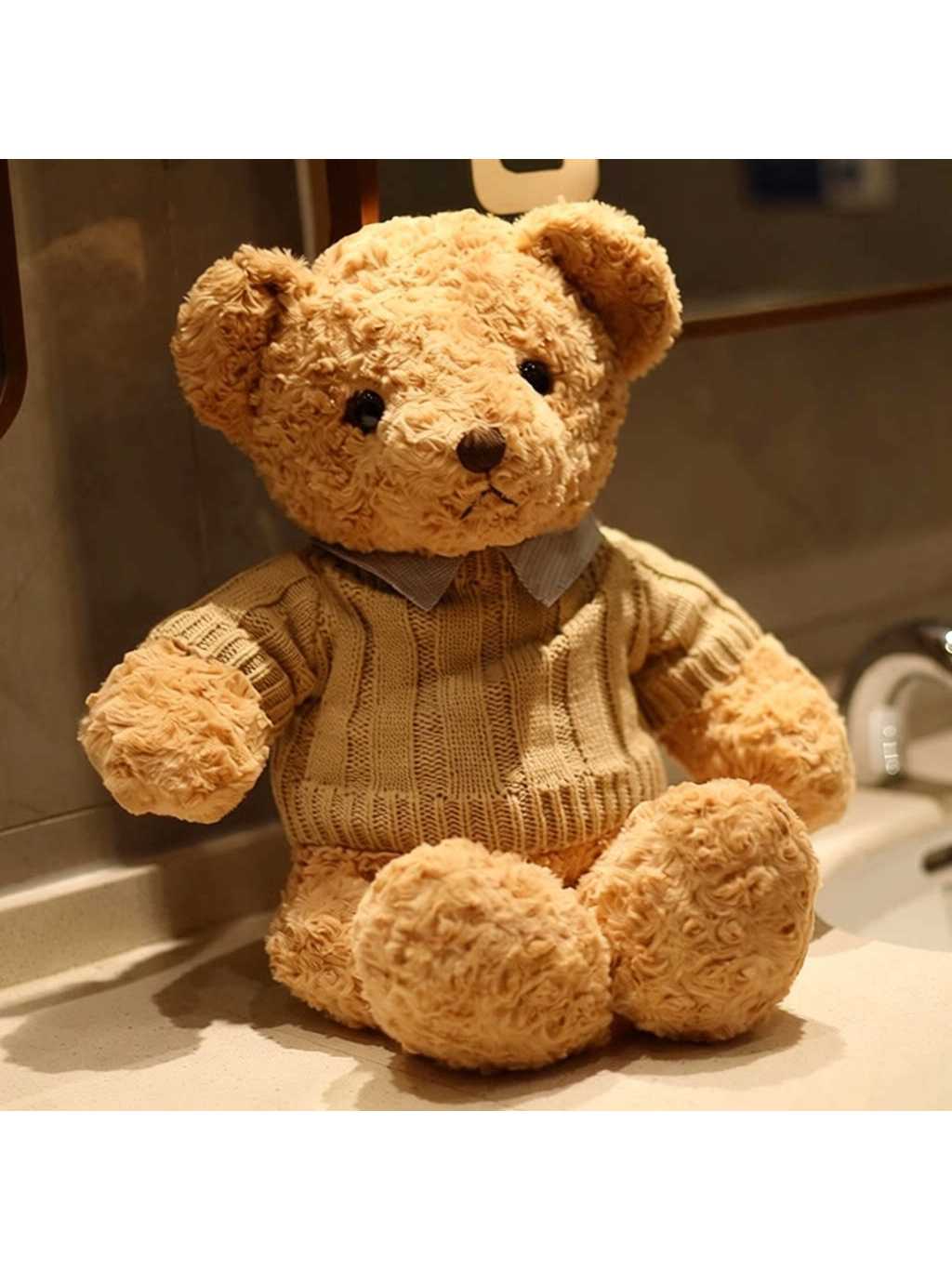 Genuine hug baby teddy bear plush toy shirt collar doll teddy bear doll birthday gift doll