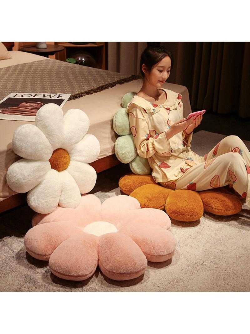 Sunflower flower cushion pillow living room sofa office pillow eight-petal flower plush toy doll batch