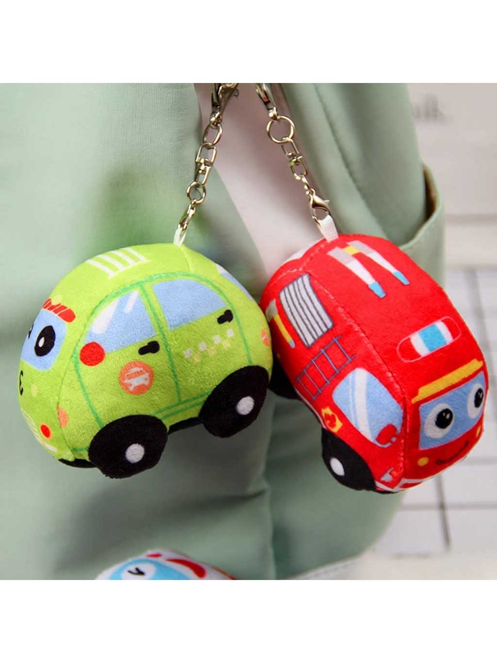 Simulation car plush toy police car fire truck plush doll ambulance pendant birthday gift for boys
