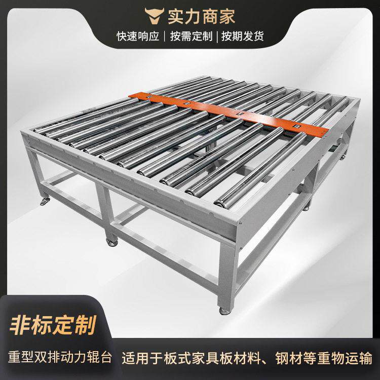 厂家直供双排动力辊台输送线 滚滚筒