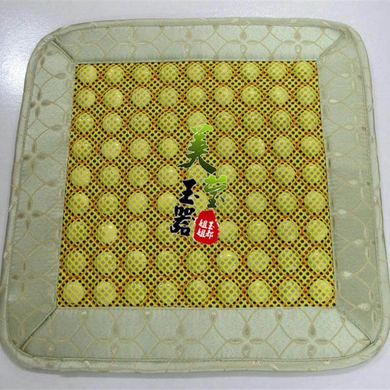 美莹玉器汽车夏凉垫岫玉沙发老板椅垫天然玉石夏季防滑保健坐垫