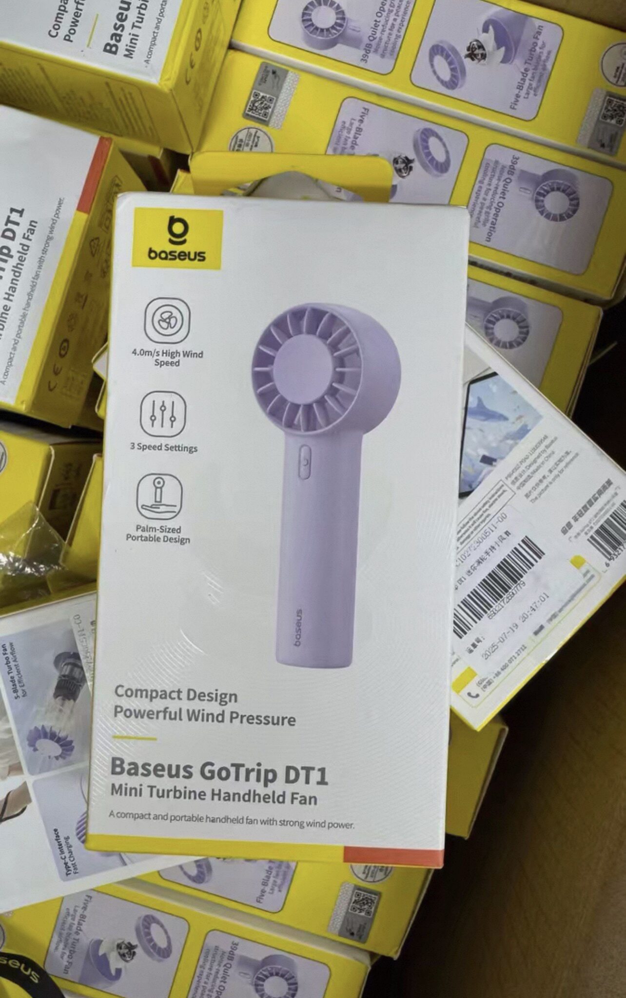 倍思Baseus GoTrip DT1迷你涡轮手持风扇 星云紫色