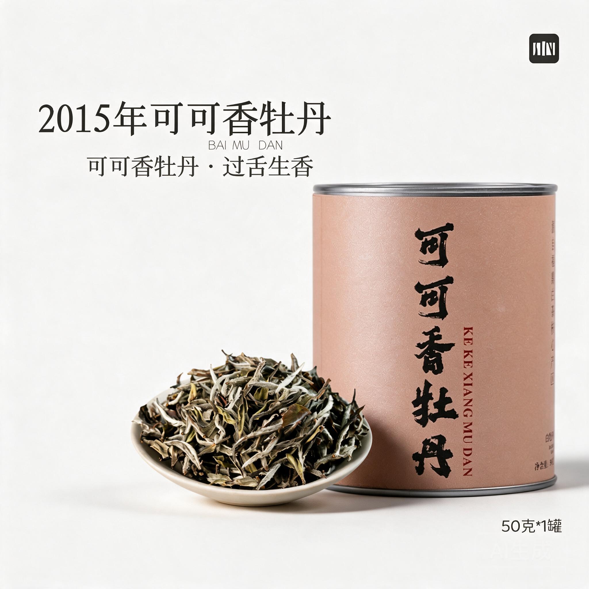 2015福鼎白牡丹罐装50g高山茶图片