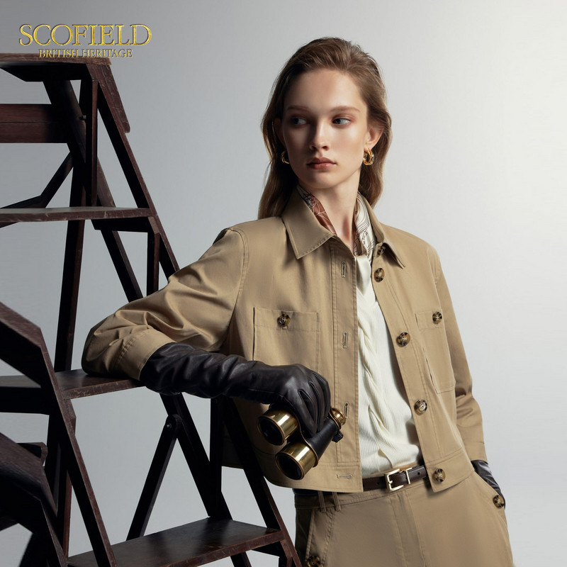 【scofield奥莱】新狩猎装休闲工装风七分袖衬衫短外套秋季上衣