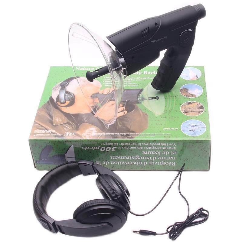 拾音器户外野生动物声音收集器听鸟器单筒望远镜8倍观鸟仪集音器