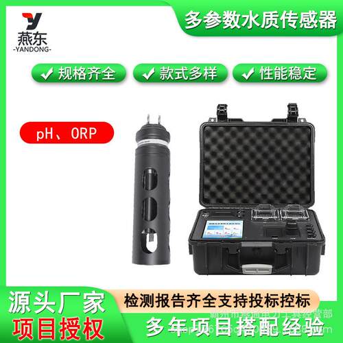 便携式多参数水质传感器pH色度浊度箱式检测仪五合一水质分析探头