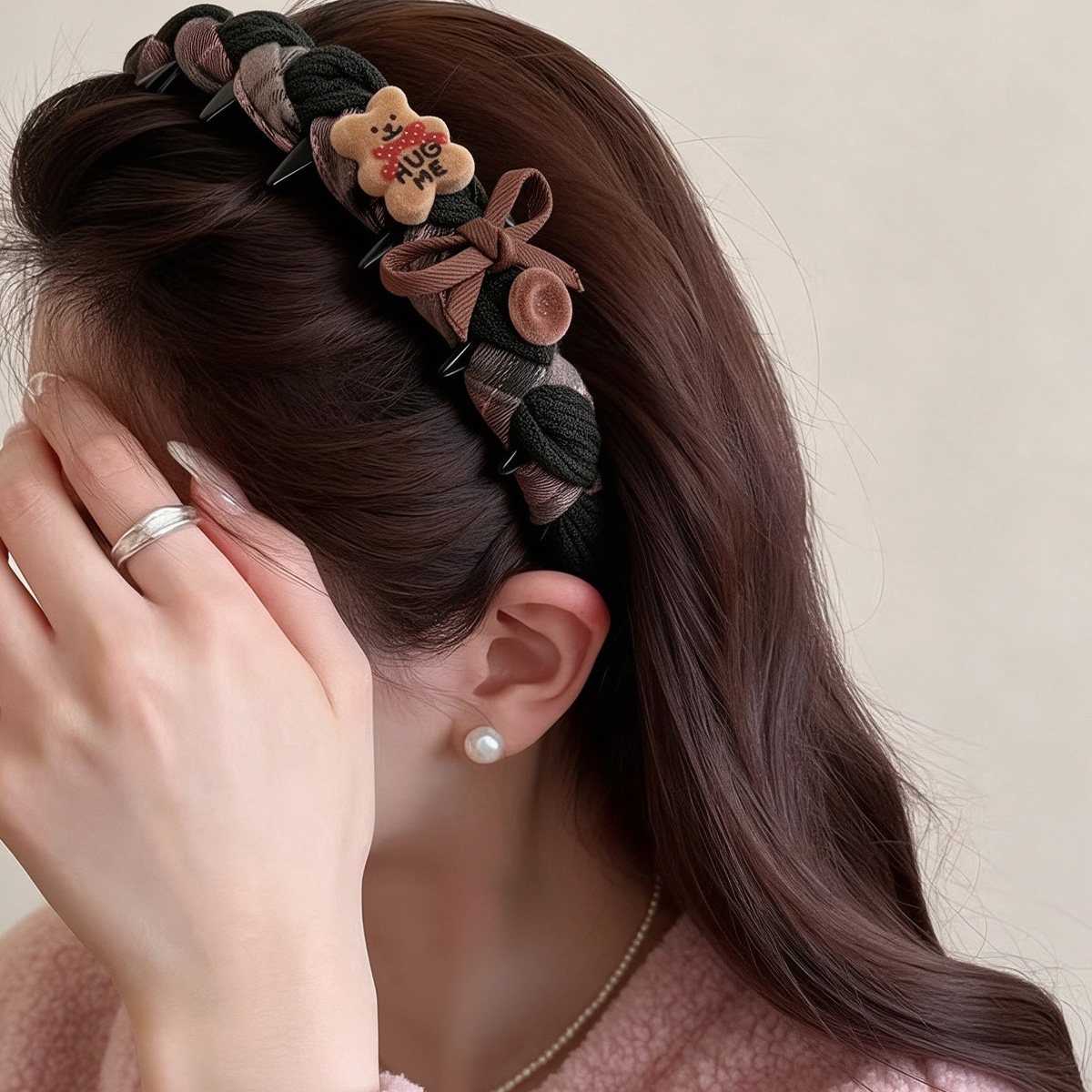 甜美小熊蝴蝶结高颅顶头箍