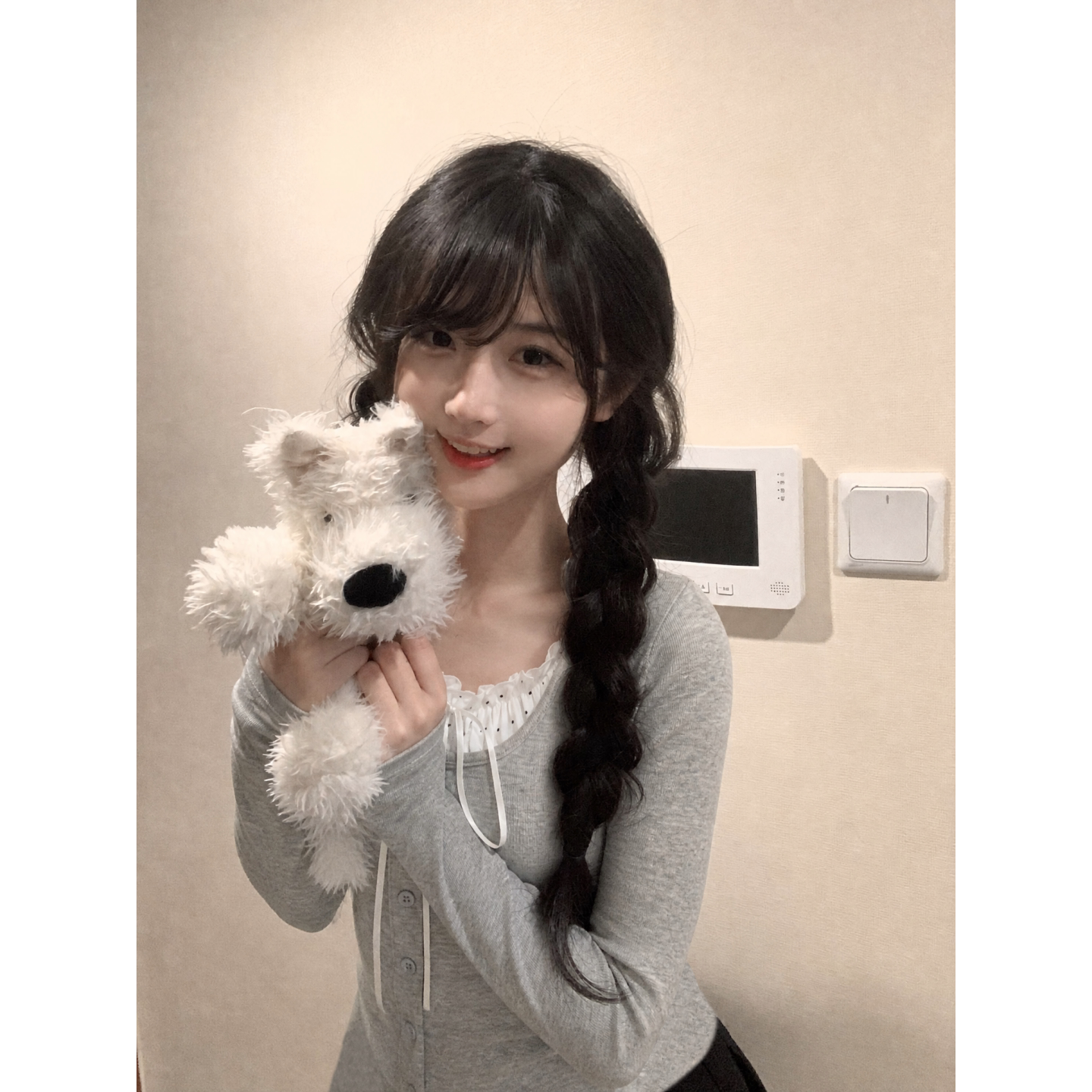 韩系波点蝴蝶结假两件长袖t恤女秋季2026新款显瘦内搭打底上衣潮