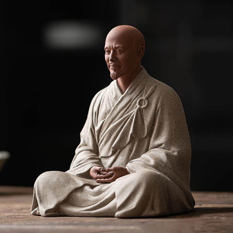 久造陶瓷弘一法师人物摆件新中式禅意四大高僧家居桌面装饰工艺品