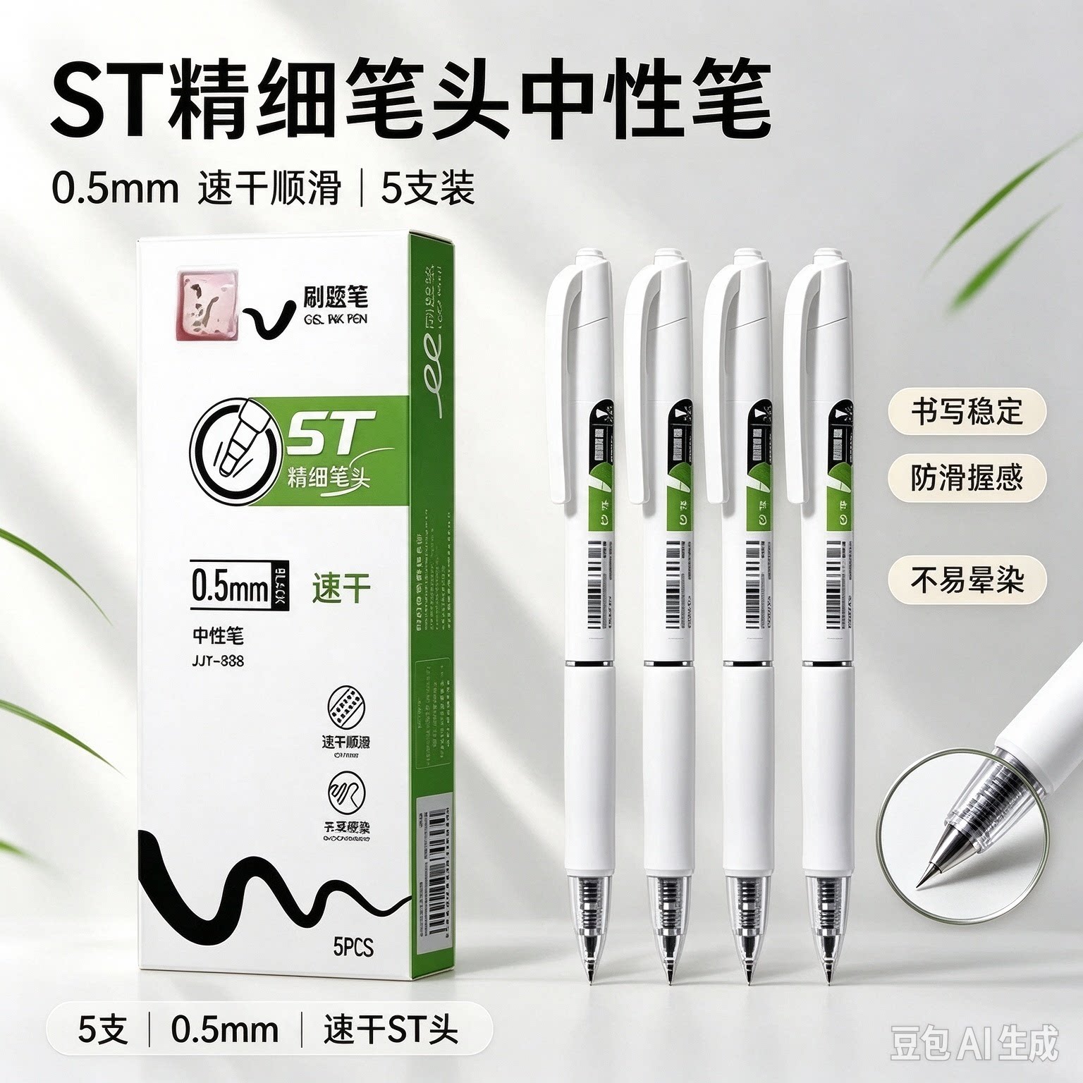 【下单立减50】S808速干刷题笔学生考试中性笔ST头秒干签字HQ一