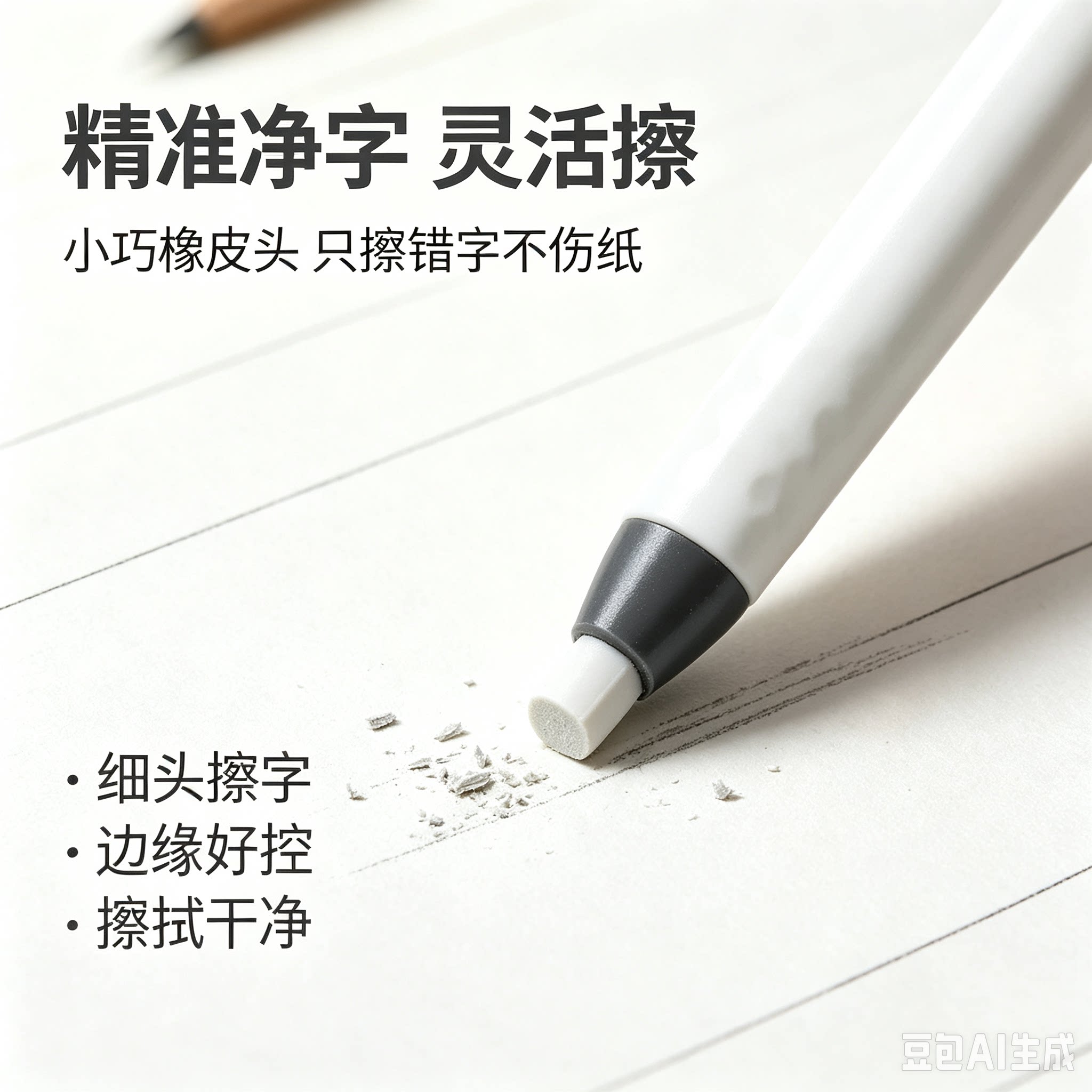 【老师推荐】按动磨砂橡皮笔多种字迹修改擦除学生橡皮擦笔MD