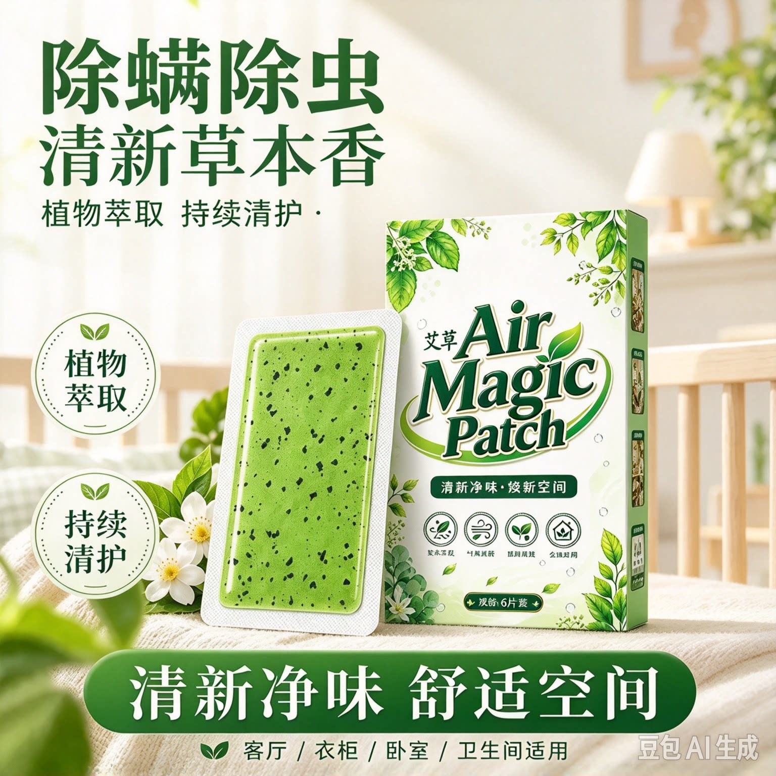 【螨虫克星】草本天然植物除螨贴床上除螨包家用衣柜祛螨包贴MD4