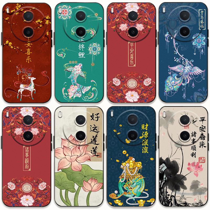 适用vivoy600pro手机壳y600turbo国潮男女y600pro中国风y600 pro维沃丫600新中式情侣防摔全包软胶套敦煌