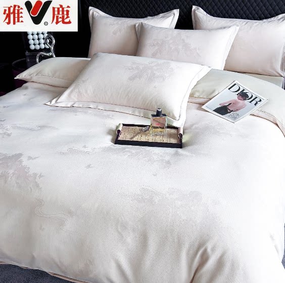 【张老师专属】雅鹿金丝银线新款高奢宋锦缎大提花四件套床上用品