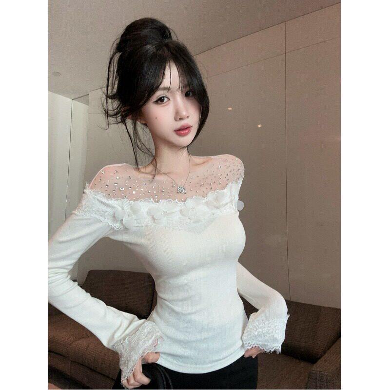小香风花朵针织衫女秋冬纯欲