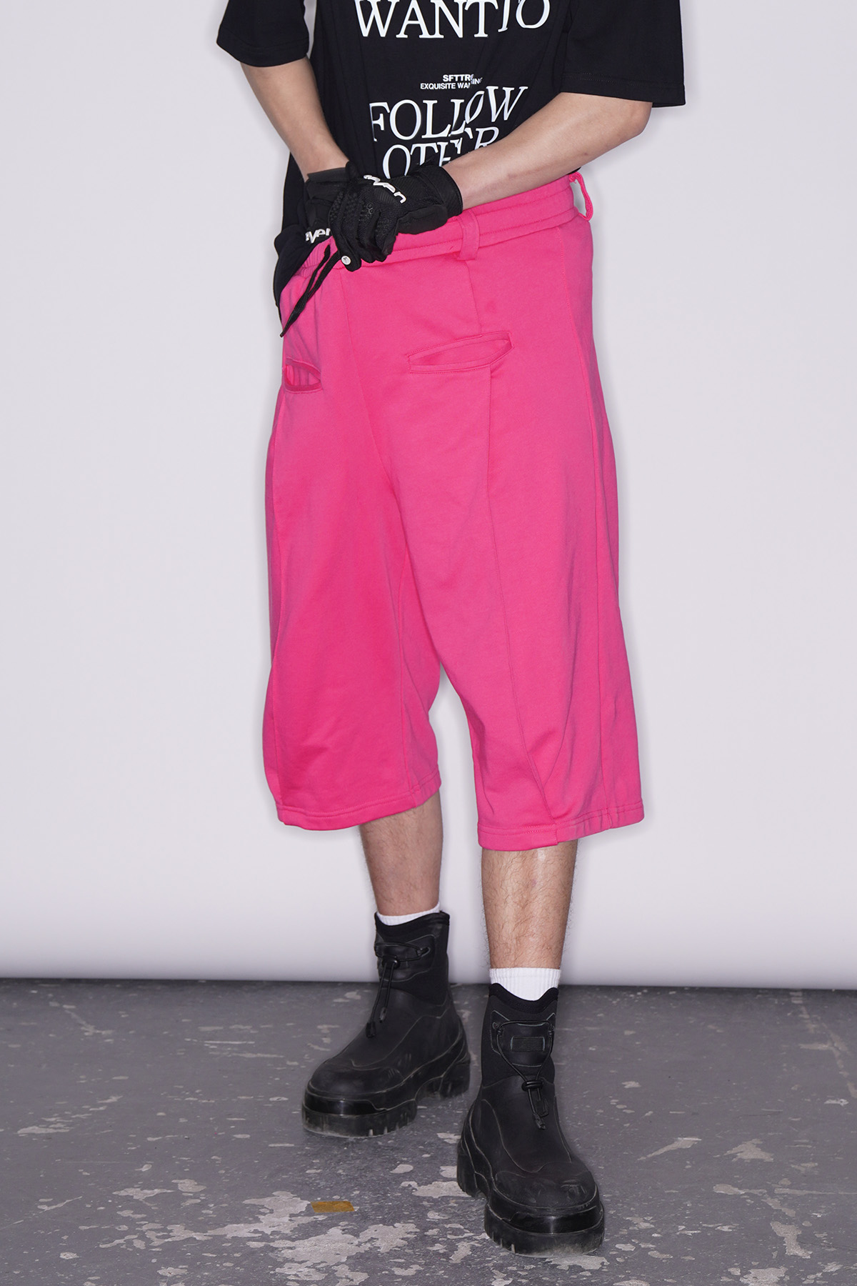 SFTTR六分前插兜造型感短裤