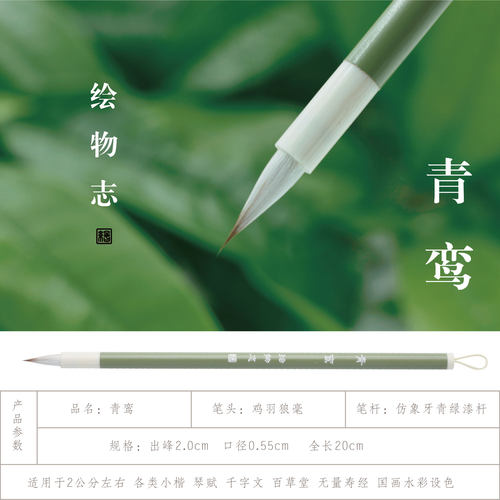 【绘物志 青鸾】国画文徵明抄经 小楷 书法鸡狼毫 水彩画水彩毛笔