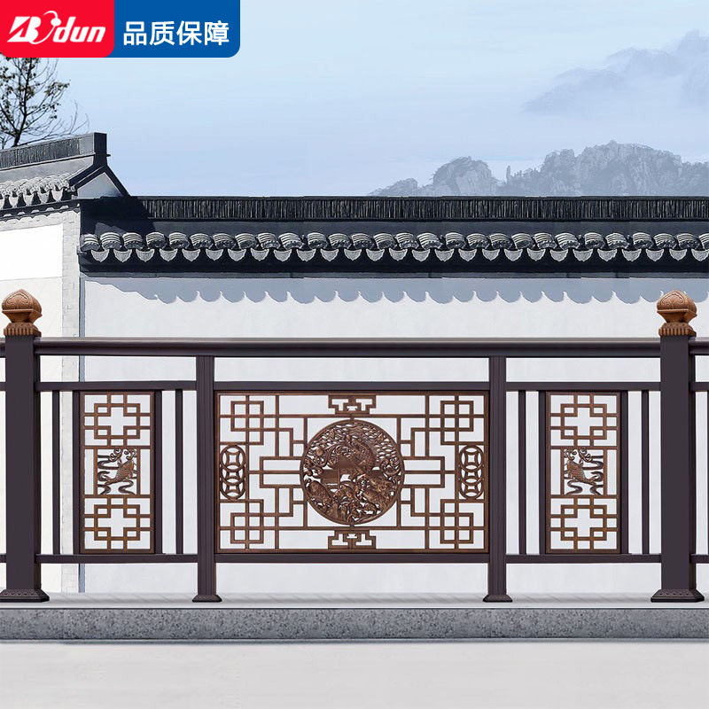 别墅护栏铝合金阳台护栏铝艺护栏围栏杆中式扶手铁艺楼梯露台