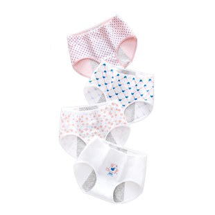 生理期内裤女童学生纯棉月经期姨妈中大童三角短裤少女12岁防测漏