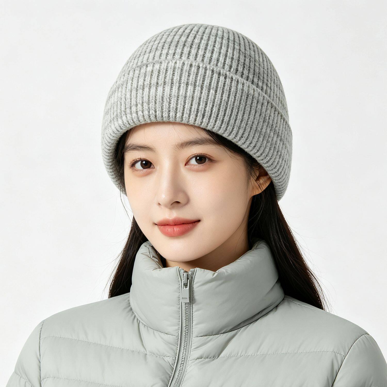 现货冬新款毛线帽女少女气质彩色针织帽加厚保暖护耳帽子显脸小