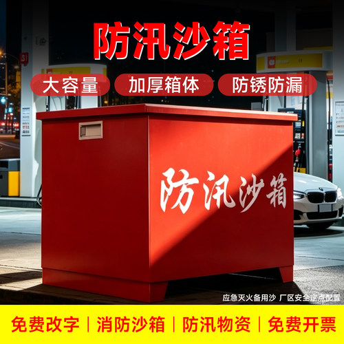 防汛沙箱1立方119加油站灭火箱