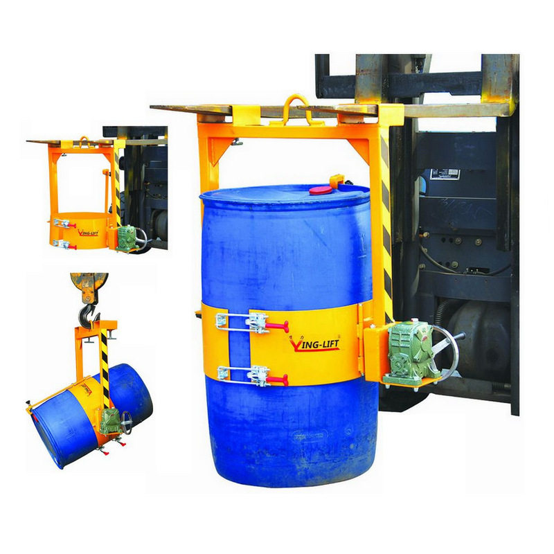 定制吊车用油桶吊具行车吊桶器叉车用抱箍式倒桶机器具油桶吊夹