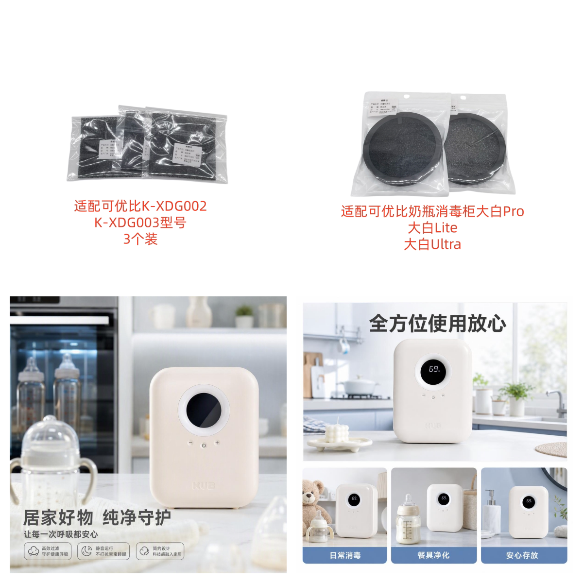 瑞日祥适配可优比奶瓶消毒柜滤芯