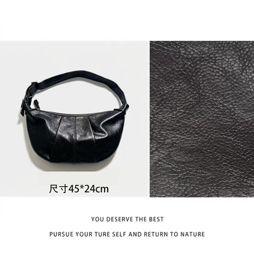 CC&Fashion-TF-5925-黑色-原厂进口皮休闲百搭斜挎包