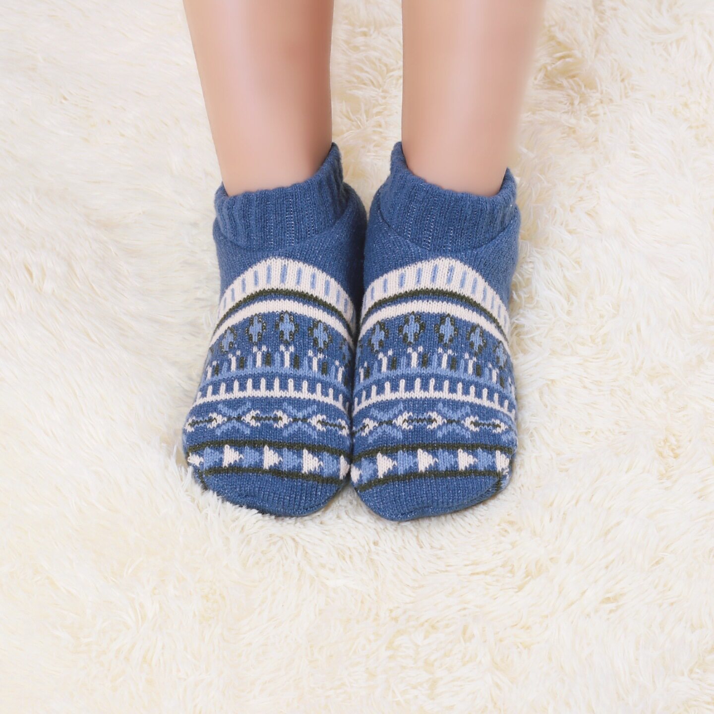 地板袜男女成人冬季加绒加厚跨境暖脚防滑保暖袜套Slipper Socks