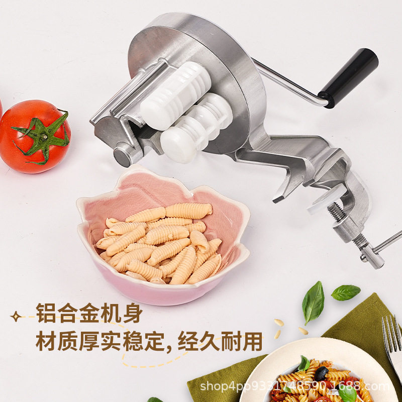 跨境专供意大利面手动面条机 陕西北方麻食器 手摇面片机通心粉机