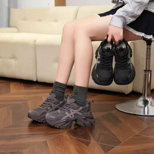 欧洲站拼色厚底舒适百搭老爹鞋女秋季新款网面透气休闲鞋8836