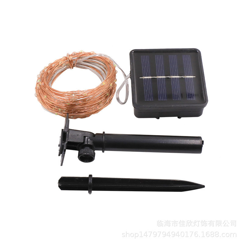 led灯彩灯铜线灯户外太阳能灯满天星圣诞装饰花园庭院工程亮化灯