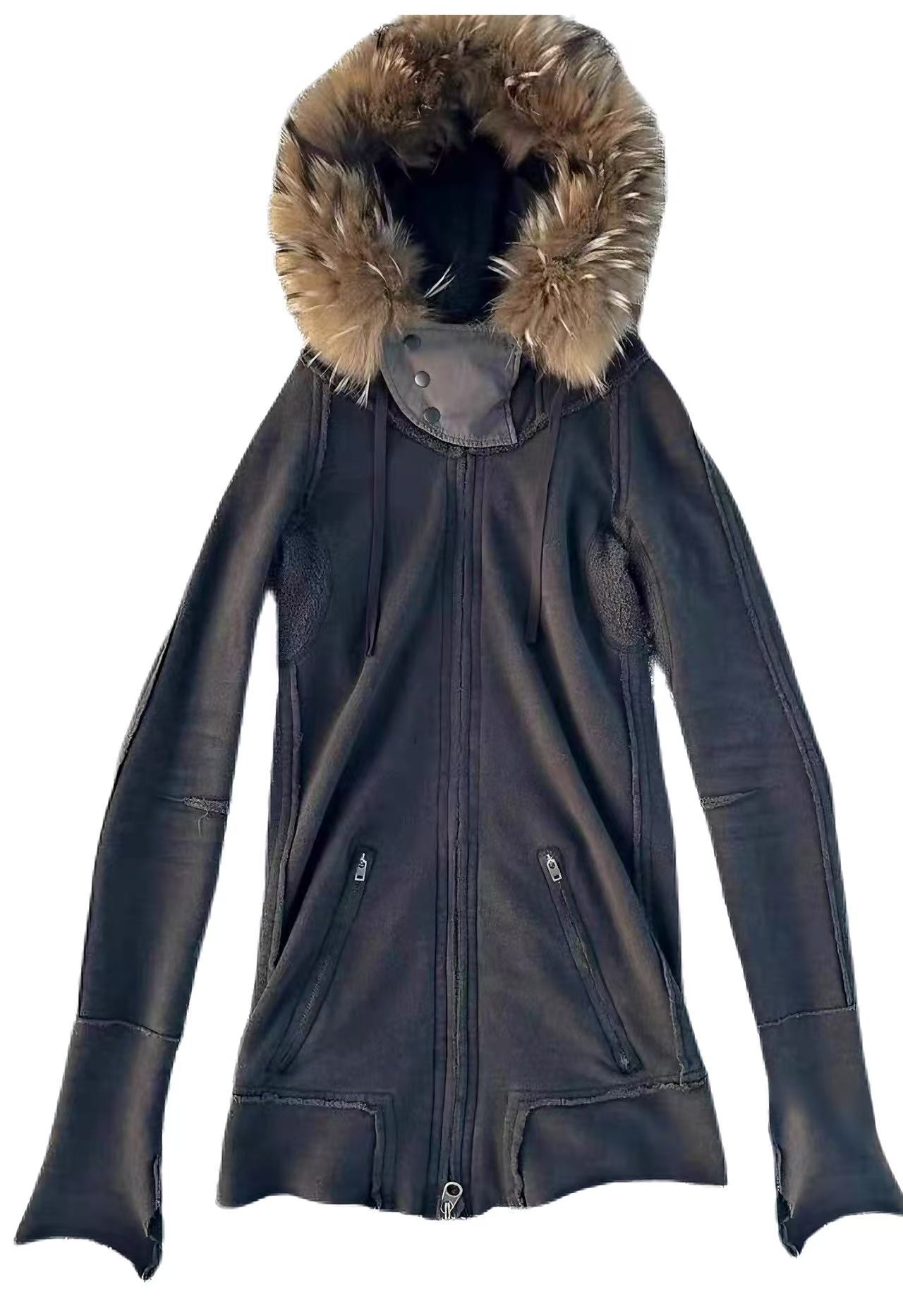 thumbnail for Evil Independent LGB Parka fur collar coat