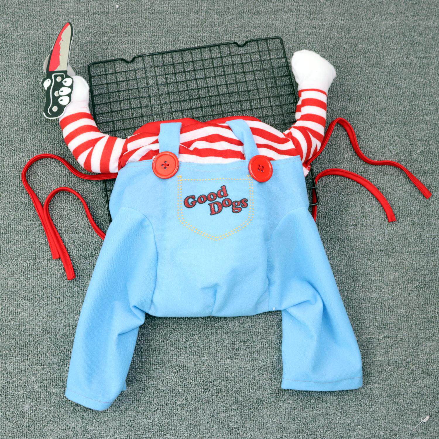 娃娃狗狗变身装万圣节宠物服装假发中大型犬搞笑衣服