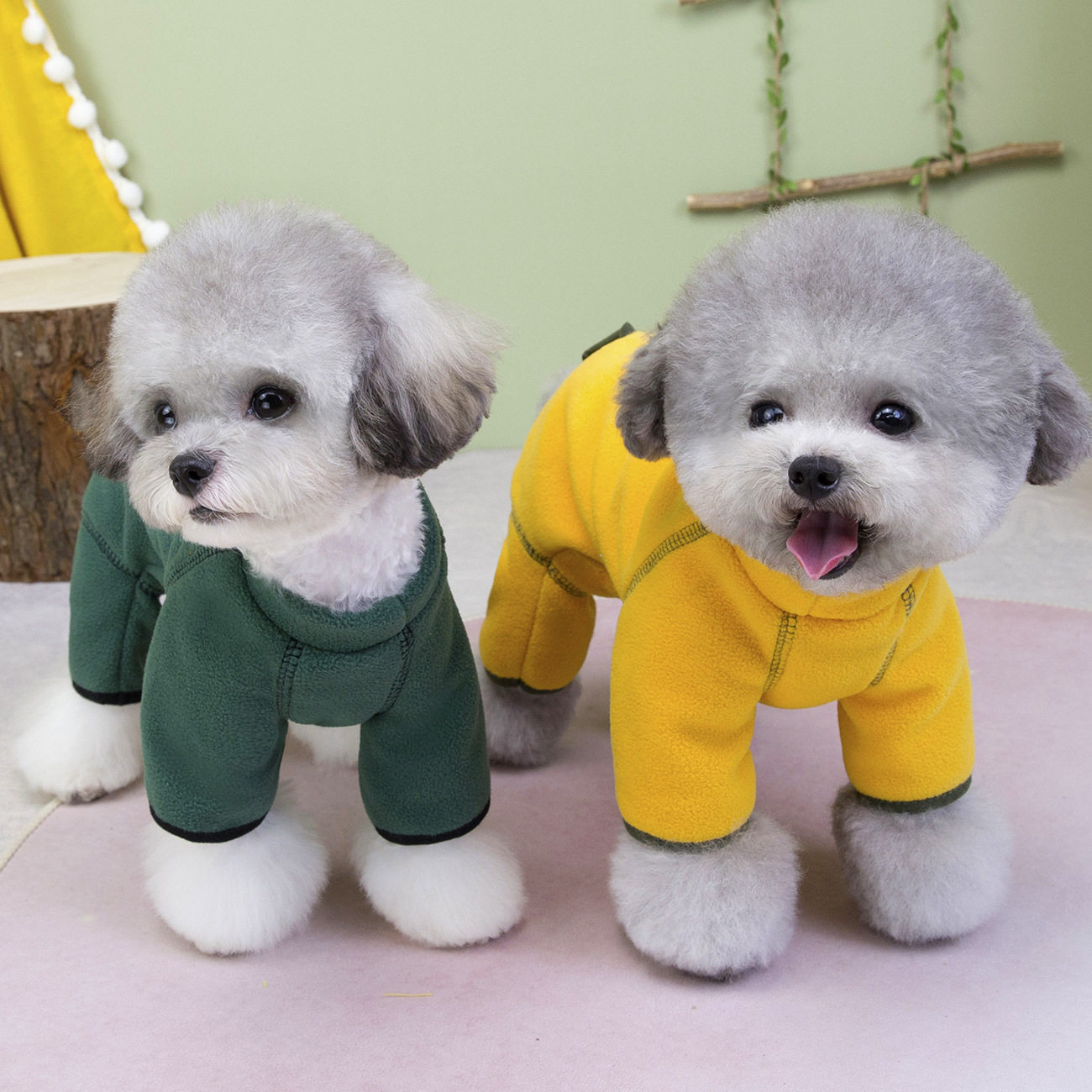 宠物服装秋冬季新款四脚狗狗衣服泰迪比熊冬季加绒巴克狗四腿绒衣